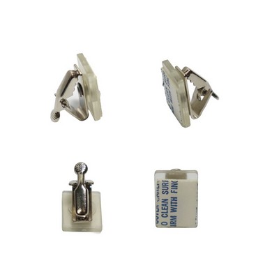 3/4" Badge Swivel Alligator Clip with Pressure Sensitive Base
