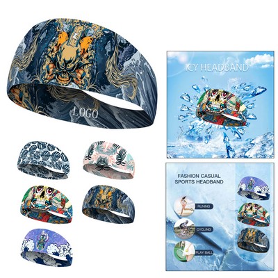 160G moisture-wicking headband with logo.