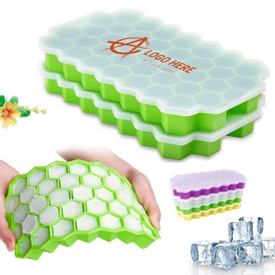 Flexible Honeycomb Ice Tray W/ Lid - 37 Cavities