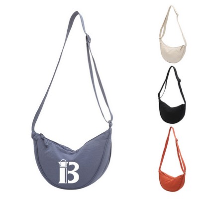 Simple Design Fashionable Women Nylon Crossbody Sling Bag