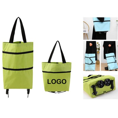 Foldable Shoulder / Shopping Wheeled Tote Bag
