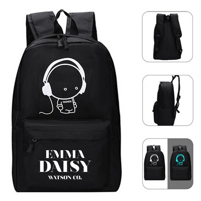 Glowing Backpack with USB Charging Interface