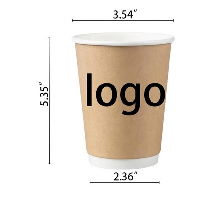 16oz Custom Eco Friendly Kraft Paper Disposable Coffee Cup