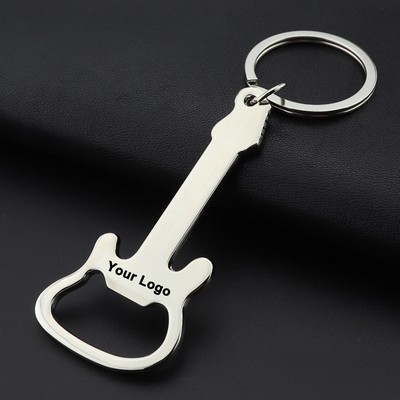 Portable Guitar Bottle Opener W/ Keychain