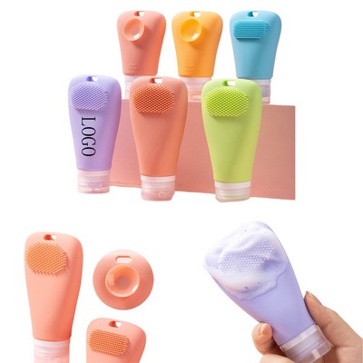 2OZ Travel Bottles With Brush & Suction Cup For Toiletries