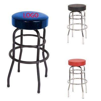 PU Leather Seat Tall Metal Bar Stool