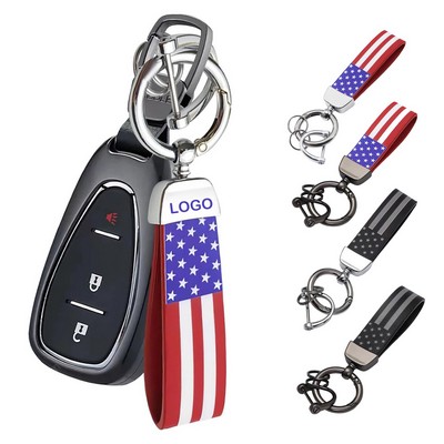 Custom Keychain with Flag Design