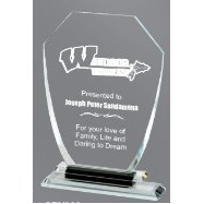 Shield Crystal Award, 7.25"H