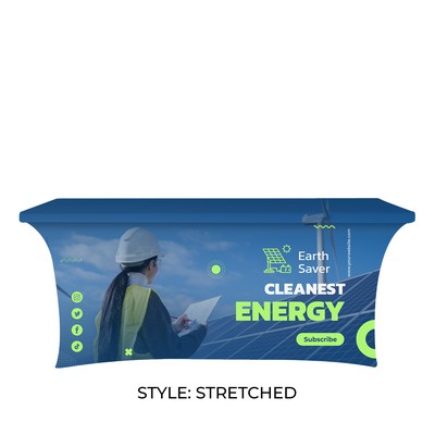 6' RPET Table Cover STRETCHED