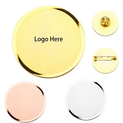Stainless Steel Round Brooch