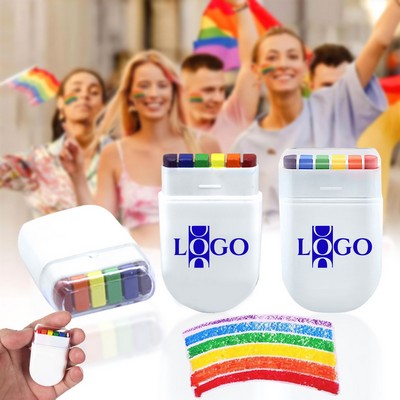 6 Color Rainbow Face Painting Crayons
