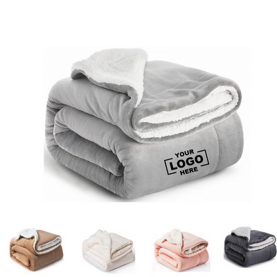 60" x 80" Flannel Sherpa Blanket