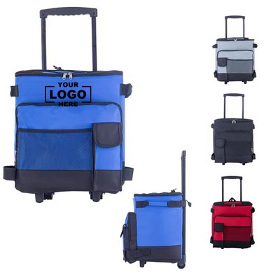 Wheeled Insulated Cooler with Removable Compartment for Outdoor Events