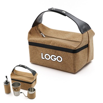 Eco-Friendly Wood Grain Lunch Bag