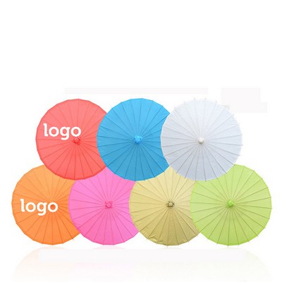 32" Custom Traditional Handmade Bamboo Paper Parasol