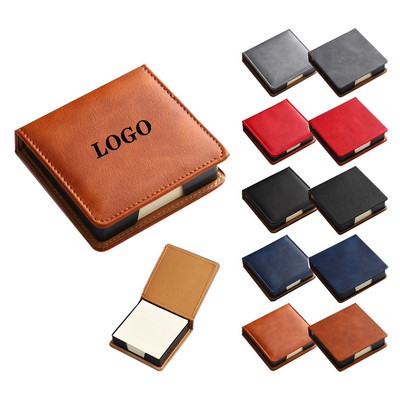 Premium Leather-Bound Sticky Notes Holder