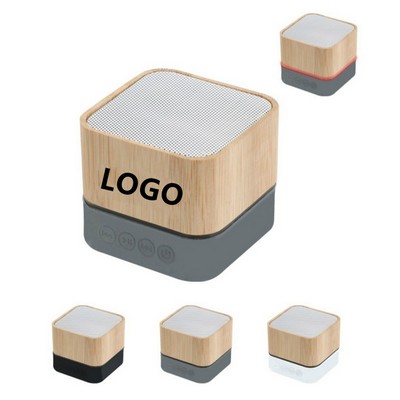 Mini Bamboo Square Portable Speaker