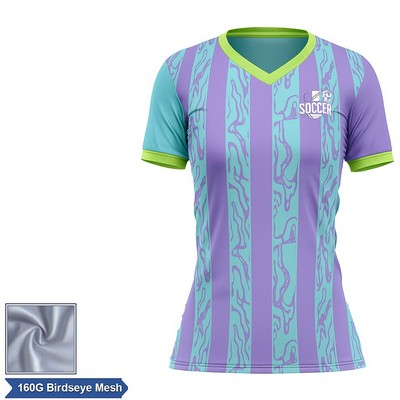 Women's Sublimated Soccer Jersey-160G Birdseye Mesh