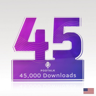 3/4" USA-Made Acrylic Numerals Style 45 – Plus Series