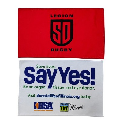 11" x 18" Sublimation Edge-Stitched Microfiber Towel