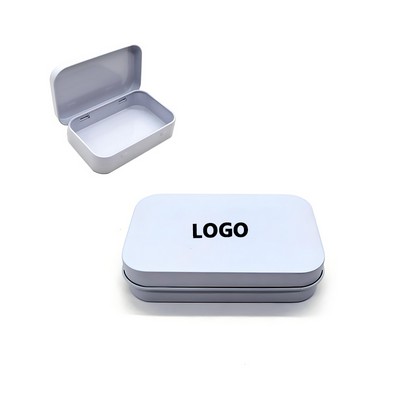 Custom Vintage Style White Mini Tin Can with Secure Cover