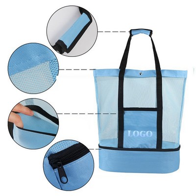 Beach Mesh Storage Cooling Handbag