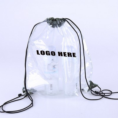 Transparent Stadium-Ready Drawstring Bag
