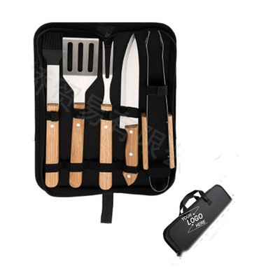 Stainless steel barbecue tool set