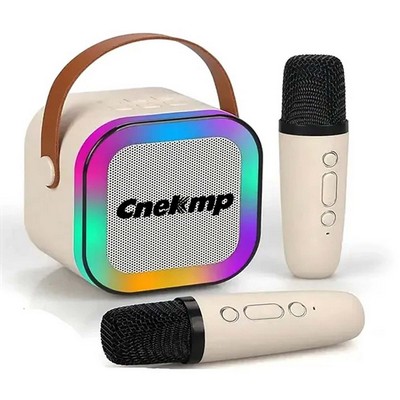 Premium LED Karaoke Machine with Two Wireless Mircophone