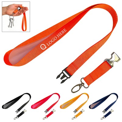 Rpet Polyester Badge Lanyard W/ Breakaway Clasp