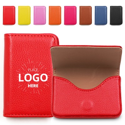 Magnetic PU Leather Business Card Case