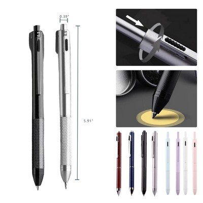 Metal Gravity-Switch 4-in-1 Pen W/ Pencil Function