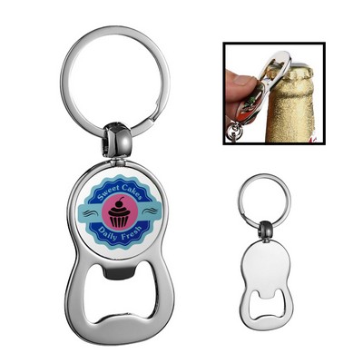 Customizable Bottle Opener Metal Keychain