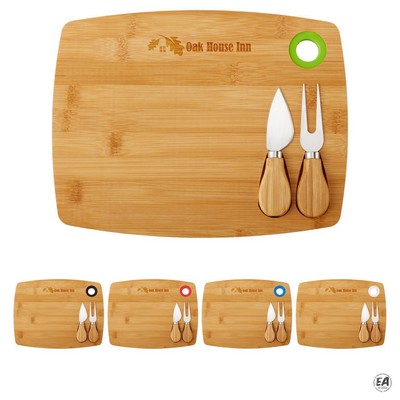 Bamboo Cheese Board Set