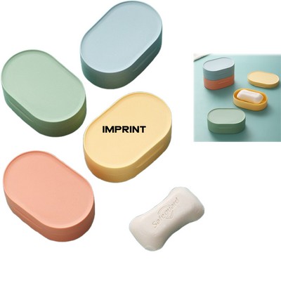 Portable PP Plastic Soap Box Holder With Lid