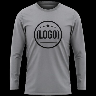 Long Sleeve T-Shirt Unisex 180G Milk Silk w/ Heat Press