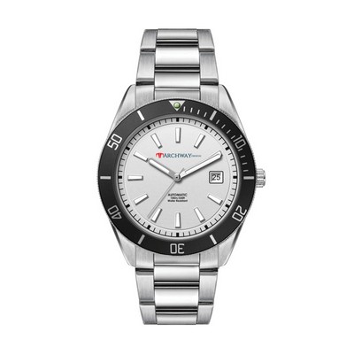 42mm, Ss, Silver Case, Bk Bezel, Automatic Mvt, Dte