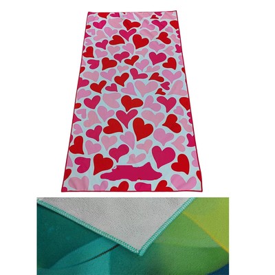30" x 60" Full Color Sand Proof Microfiber Beach Towel