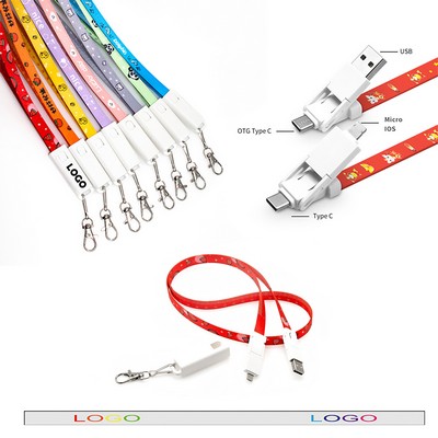 6-in-1 3A Fast Speed Charger Wristband/Cable with Key Chain Ruler 35.4" - By Sea