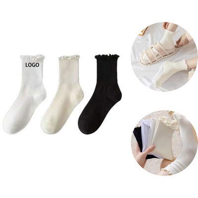 Womens Ruffle Ankle Socks Cute