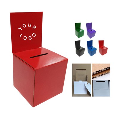 Corrugated Paper Ballot Box 6x6x6" With Title Board