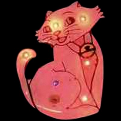 Cute Kitty Cat Flash Lapel Pin