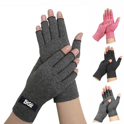 Breathable Cotton Compression Half Finger Gloves