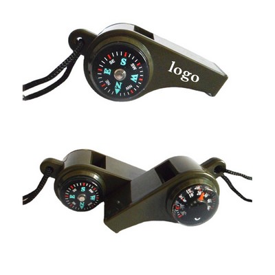 Dual-Function Compass & Survival Whistle