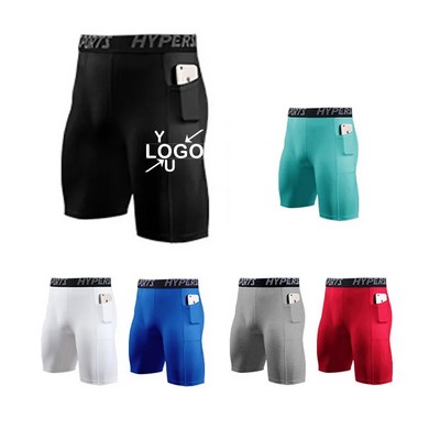 Men's Compression Shorts With Storage Pocket