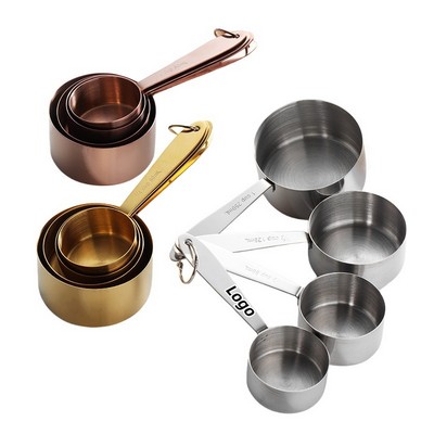 Rose Gold Stainless Steel 4 Piece Measuring Cup Set