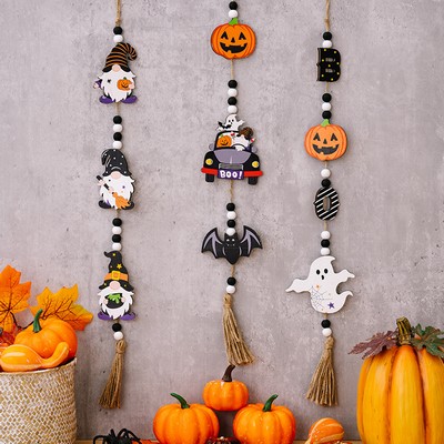 Halloween Hanging Bead Decor Witch Pumpkin Bat
