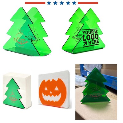 Halloween Christmas Acrylic Napkin Holders