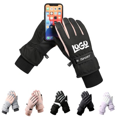 Polyester Waterproof Winter Ski Snow Gloves