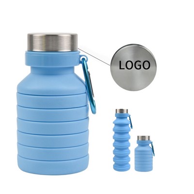 17-Ounce Silicone Collapsible Water Bottle